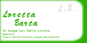 loretta barta business card